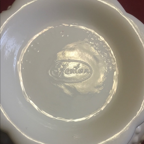 Fenton White Hobnail Candleholder Candle Holder - Picture 5 of 6